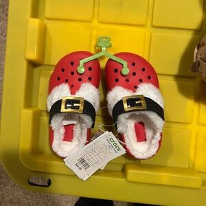 CROCS Kids Red Santa Slippers